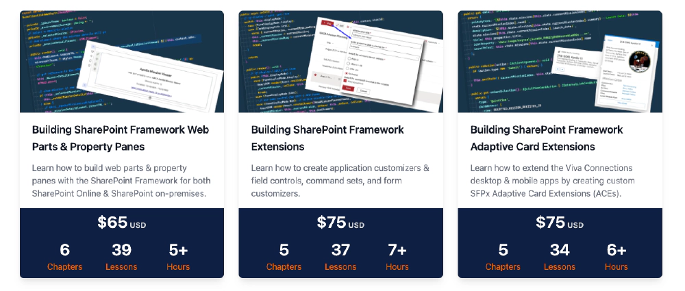 New SharePoint Framework Courses