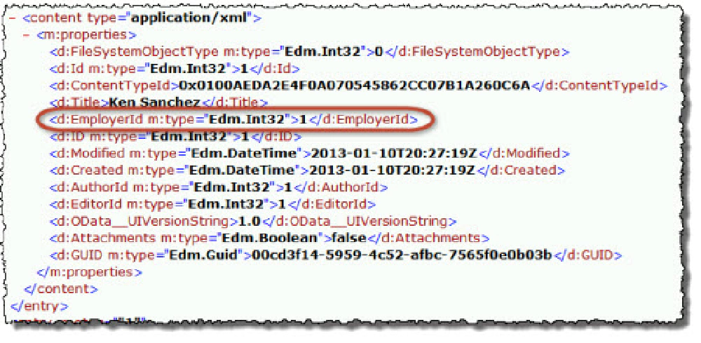 REST query response