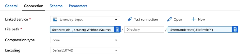 Connection settings for the 'webhook_dump' dataset Connection settings for the 'webhook_dump' dataset