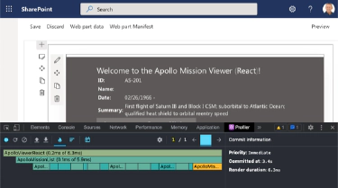 Fix SharePoint Framework projects to enable the React DevTools profiler