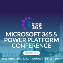 Join me - TechCon365 Washington DC in August - M365 Dev