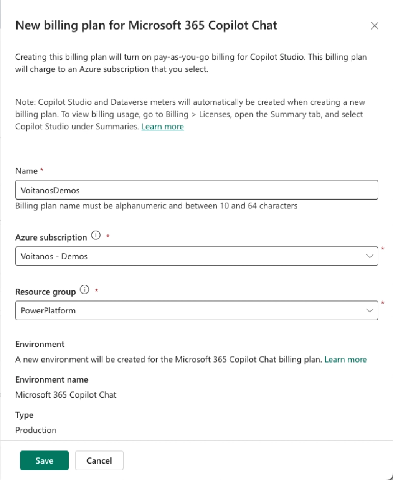 Enter the details of your new billing plan including the associated Azure resource group & subscription Enter the details of your new billing plan including the associated Azure resource group & subscription
