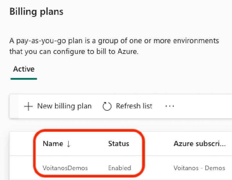 Confirm the new billing plan is enabled Confirm the new billing plan is enabled
