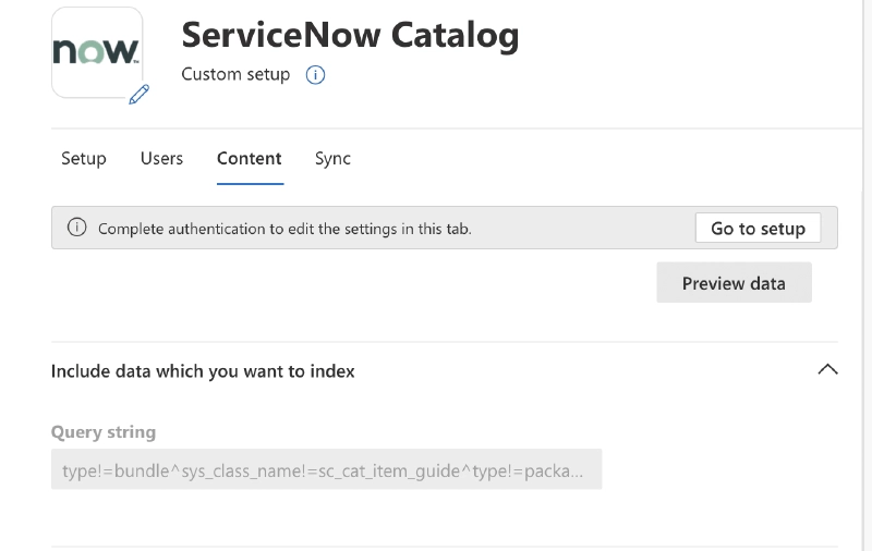 ServiceNow Copilot Connector - Notice the query string that can control what content is included and excluded as part of the ingestion process. ServiceNow Copilot Connector - Notice the query string that can control what content is included and excluded as part of the ingestion process.