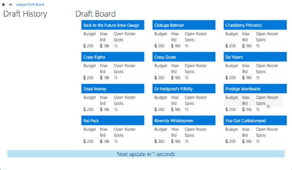 Office UI Fabric - DraftBoard