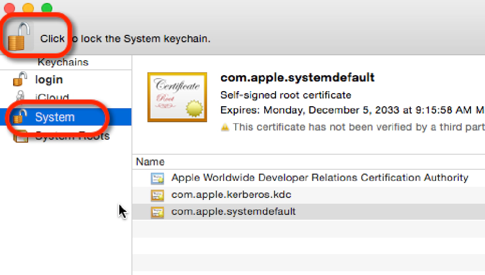 Create Self-Signed Certs on MacOS