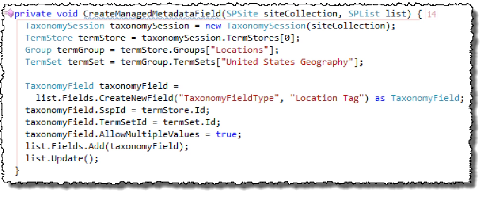 Create a Managed Metadata Field