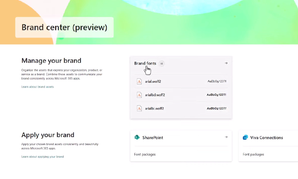 SharePoint brand center