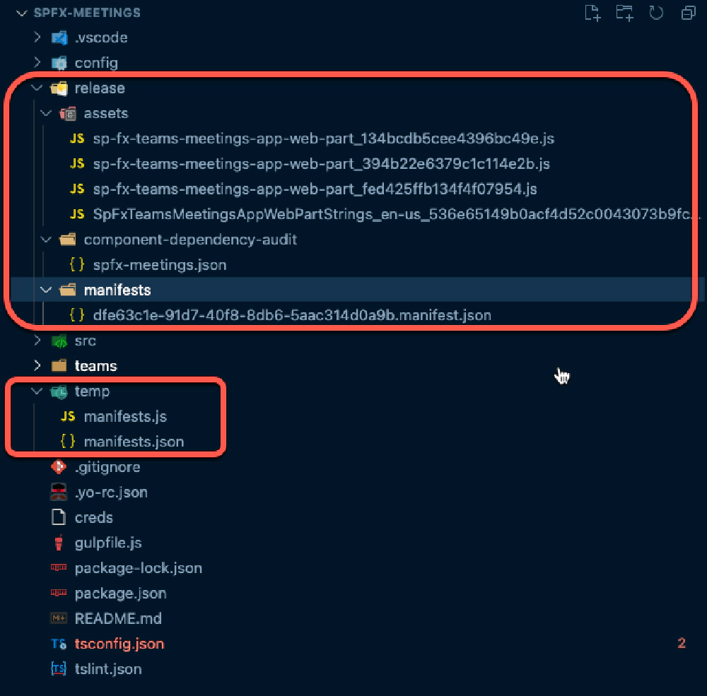 SPFx v1.12.1 folder structure