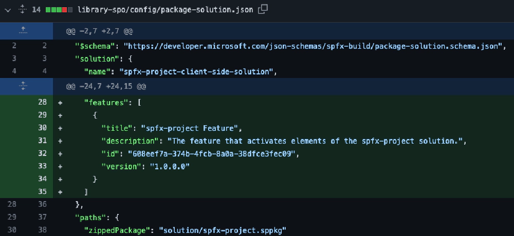 Mistaken addition to package-solution.json for library components