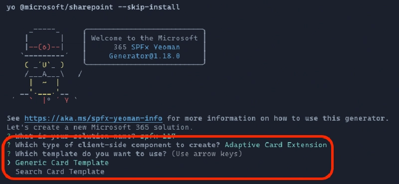 ACE Project Template Options in SPFx v1.18 ACE Project Template Options in SPFx v1.18