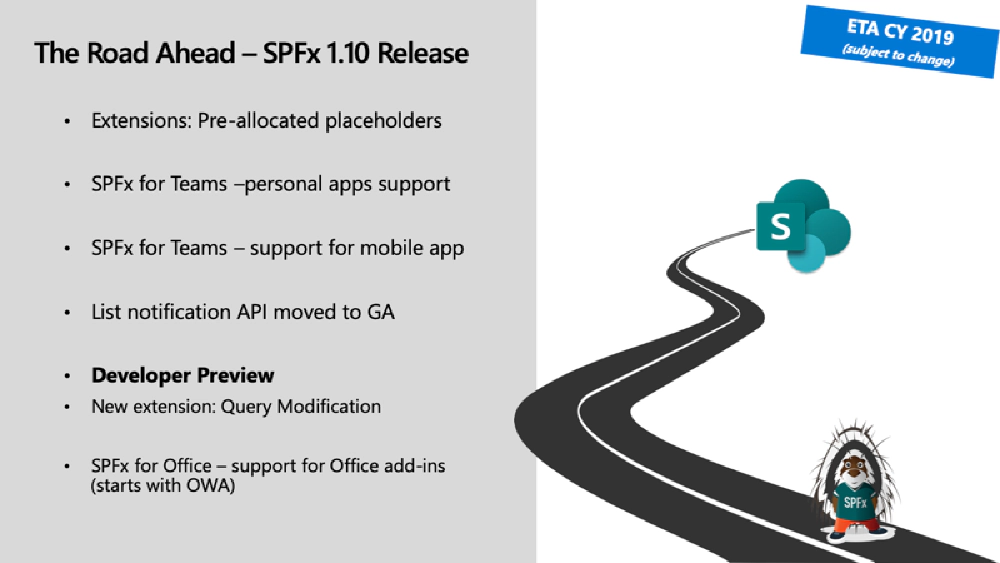 Coming soon for SPFx in v1.10