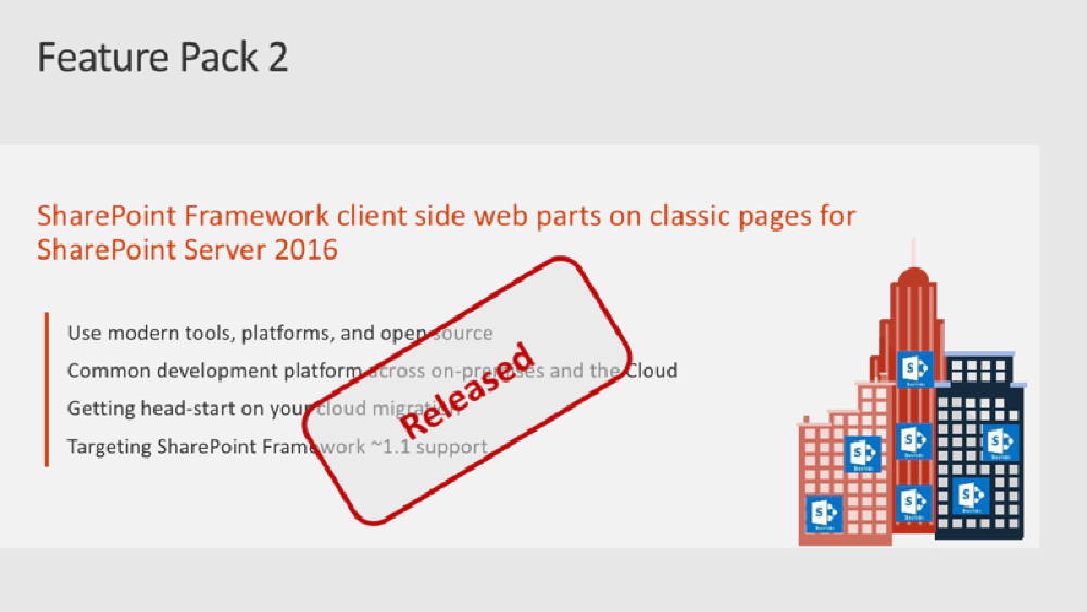 Slide: SharePoint Server 2016 Feature Pack 2