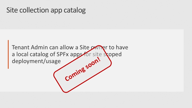 Slide: Site collection app catalog Slide: Site collection app catalog