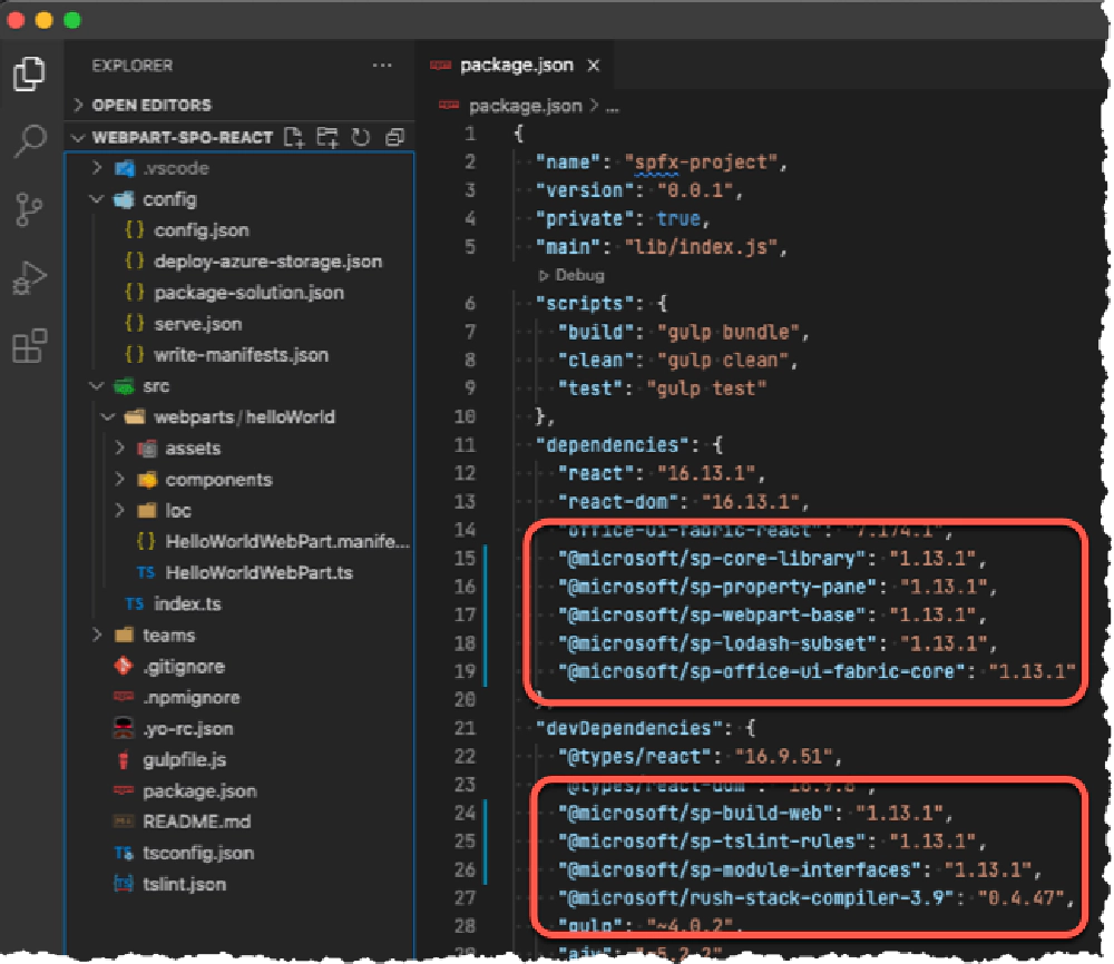 SharePoint Framework React Web Part projects created using the SPFx generator 1.13.1