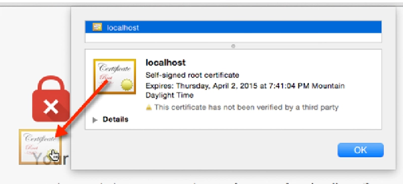 Exporting the certificate Exporting the certificate