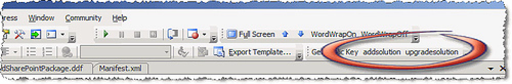 Figure 6: Custom toolbar commands