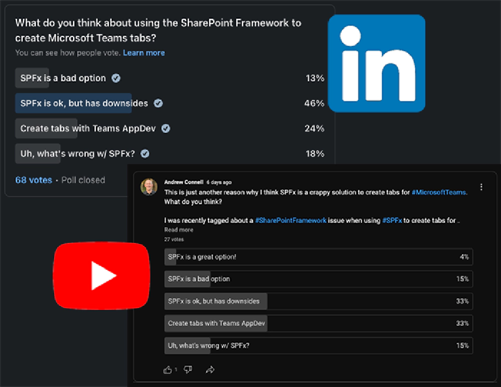 Results of the two polls on LinkedIn and Youtube