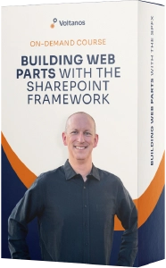 Explore our 'Building Web Parts with the SharePoint Framework' course Explore our 'Building Web Parts with the SharePoint Framework' course