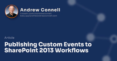 Publishing Custom Events to SharePoint 2013 Workflows