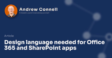 Design language needed for Office 365 and SharePoint apps