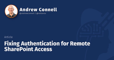 Fixing Authentication for Remote SharePoint Access