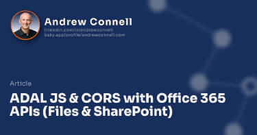 ADAL JS & CORS with Office 365 APIs (Files & SharePoint)