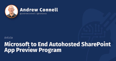 Microsoft to End Autohosted SharePoint App Preview Program