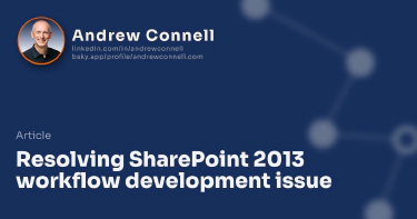 Resolving SharePoint 2013 workflow development issue