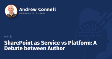 SharePoint as Service vs Platform: A Debate between Author