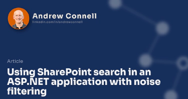 Using SharePoint search in an ASP.NET application with noise filtering