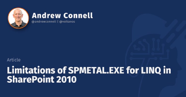 Limitations of SPMETAL.EXE for LINQ in SharePoint 2010