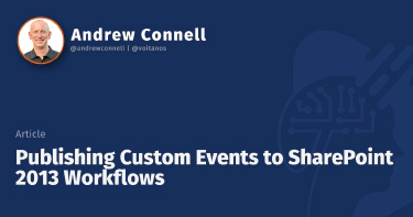 Publishing Custom Events to SharePoint 2013 Workflows