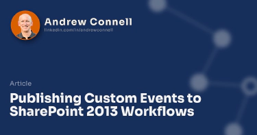 Publishing Custom Events to SharePoint 2013 Workflows