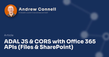 ADAL JS & CORS with Office 365 APIs (Files & SharePoint)