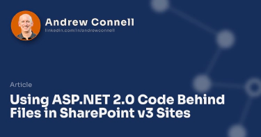 Using ASP.NET 2.0 Code Behind Files in SharePoint v3 Sites