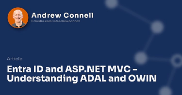 Entra ID and ASP.NET MVC - Understanding ADAL and OWIN