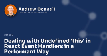 Dealing with Undefined 'this' in React Event Handlers in a Performant Way