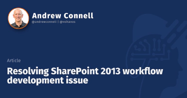 Resolving SharePoint 2013 workflow development issue