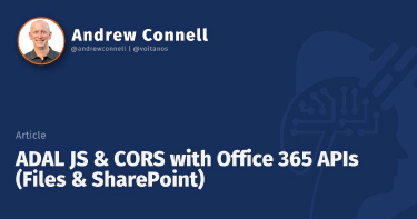 ADAL JS & CORS with Office 365 APIs (Files & SharePoint)