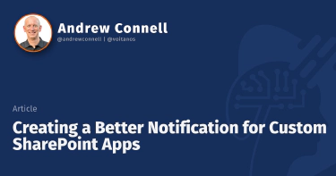 Creating a Better Notification for Custom SharePoint Apps