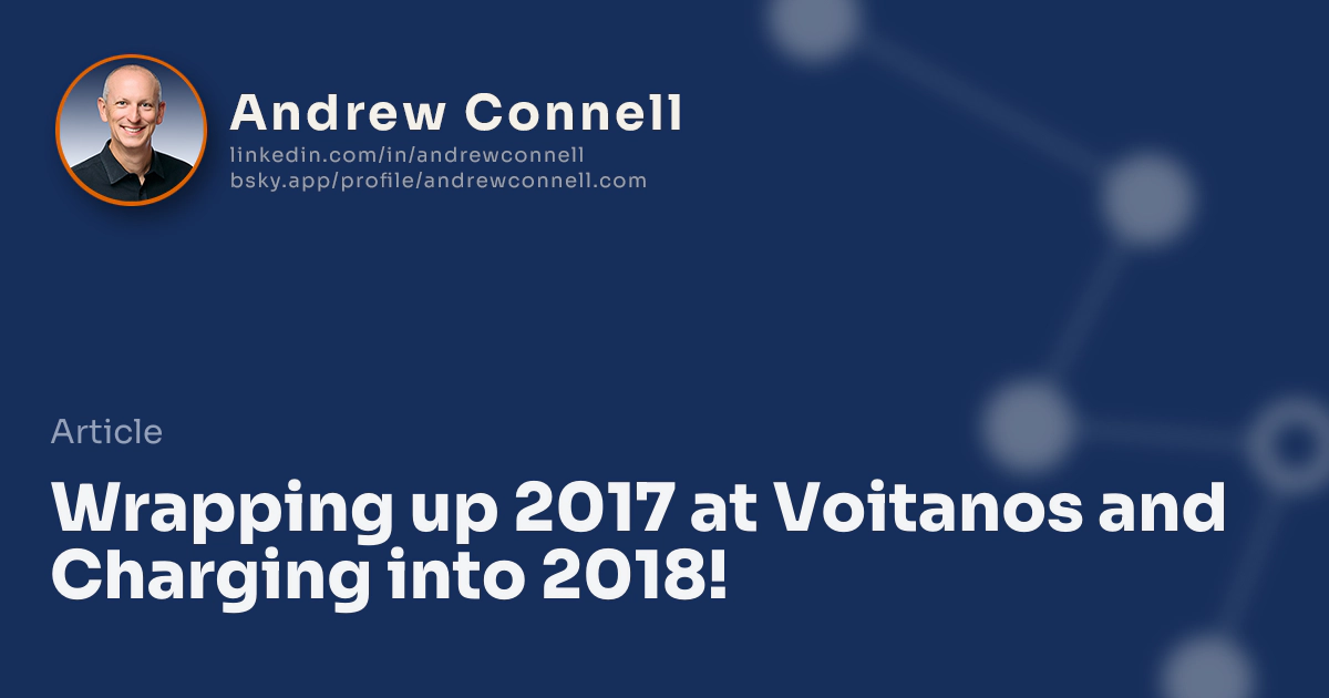 Wrapping up 2017 at Voitanos and Charging into 2018! Wrapping up 2017 at Voitanos and Charging into 2018!