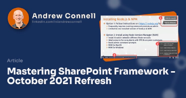 Mastering SharePoint Framework - October 2021 Refresh