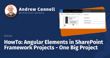 HowTo: Angular Elements in SharePoint Framework Projects - One Big Project