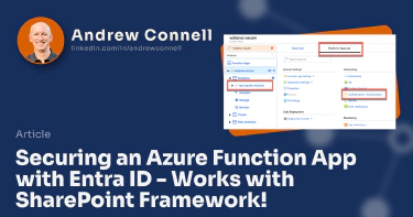 Securing an Azure Function App with Entra ID - Works with SharePoint Framework!