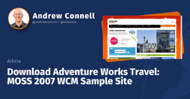 Download Adventure Works Travel: MOSS 2007 WCM Sample Site