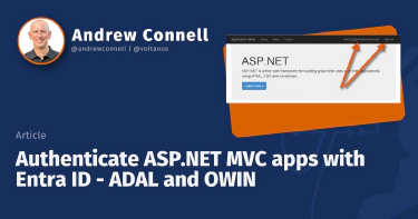 Authenticate ASP.NET MVC apps with Entra ID - ADAL and OWIN