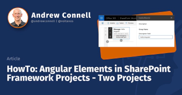 HowTo: Angular Elements in SharePoint Framework Projects - Two Projects