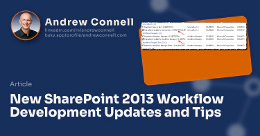 New SharePoint 2013 Workflow Development Updates and Tips