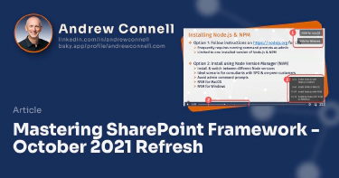 Mastering SharePoint Framework - October 2021 Refresh